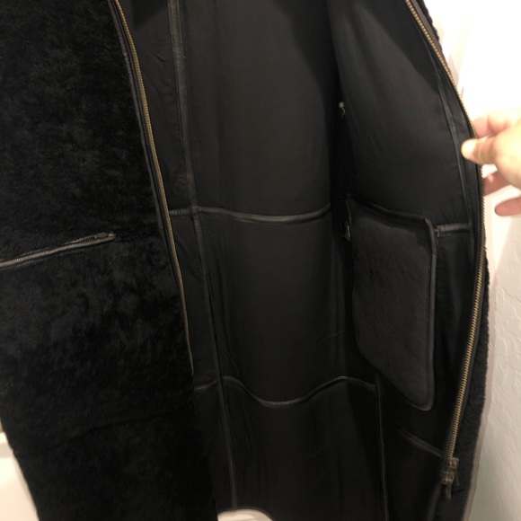 New Free People x Nicholas K Black Himalaya Sheep Fur Long Vest Coat Jacket sz M - Picture 15 of 16